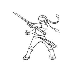 Coloring page: Ninja (Characters) #147916 - Free Printable Coloring Pages