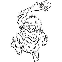Coloring page: Prehistoric man (Characters) #150164 - Free Printable Coloring Pages