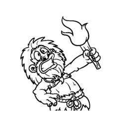 Coloring page: Prehistoric man (Characters) #150222 - Free Printable Coloring Pages