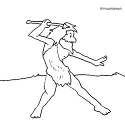 Coloring page: Prehistoric man (Characters) #150224 - Free Printable Coloring Pages