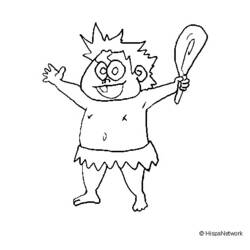 Coloring page: Prehistoric man (Characters) #150243 - Free Printable Coloring Pages
