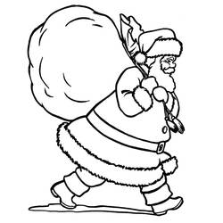 Coloring page: Santa Claus (Characters) #104710 - Free Printable Coloring Pages