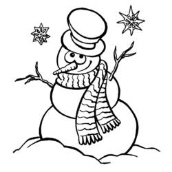 Coloring pages: Snowman - Free Printable Coloring Pages