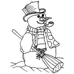 Coloring page: Snowman (Characters) #89394 - Free Printable Coloring Pages