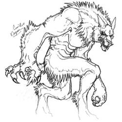 Coloring page: Werewolf (Characters) #100014 - Free Printable Coloring Pages