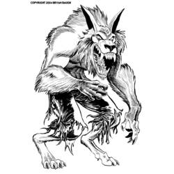 Coloring page: Werewolf (Characters) #100017 - Free Printable Coloring Pages