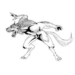 Coloring page: Werewolf (Characters) #100020 - Free Printable Coloring Pages