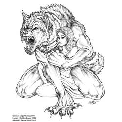 Coloring pages: Werewolf - Free Printable Coloring Pages
