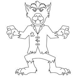 Coloring page: Werewolf (Characters) #99999 - Free Printable Coloring Pages