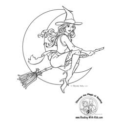 Coloring page: Witch (Characters) #108137 - Free Printable Coloring Pages