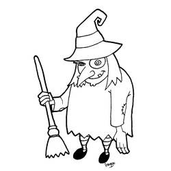 Coloring page: Witch (Characters) #108228 - Free Printable Coloring Pages
