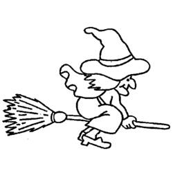 Coloring pages: Witch - Free Printable Coloring Pages