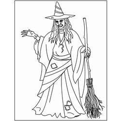 Coloring page: Witch (Characters) #108344 - Free Printable Coloring Pages