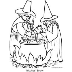 Coloring page: Witch (Characters) #108368 - Free Printable Coloring Pages