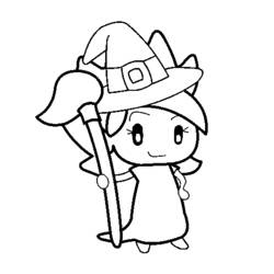 Coloring page: Witch (Characters) #108425 - Free Printable Coloring Pages