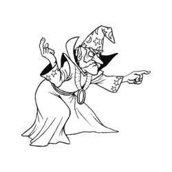 Coloring pages: Wizard - Free Printable Coloring Pages