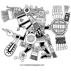 Coloring page: Aztec Mythology (Gods and Goddesses) #111535 - Free Printable Coloring Pages