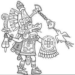 Coloring page: Aztec Mythology (Gods and Goddesses) #111539 - Free Printable Coloring Pages