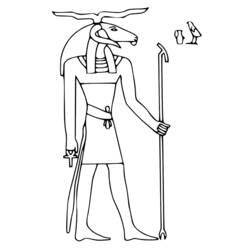 Coloring page: Egyptian Mythology (Gods and Goddesses) #111128 - Free Printable Coloring Pages