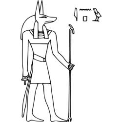 Coloring page: Egyptian Mythology (Gods and Goddesses) #111132 - Free Printable Coloring Pages