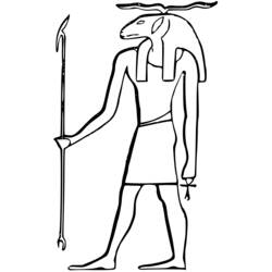 Coloring page: Egyptian Mythology (Gods and Goddesses) #111196 - Free Printable Coloring Pages