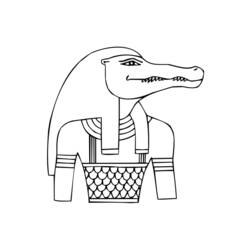 Coloring page: Egyptian Mythology (Gods and Goddesses) #111244 - Free Printable Coloring Pages
