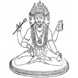 Coloring page: Hindu Mythology (Gods and Goddesses) #109219 - Free Printable Coloring Pages