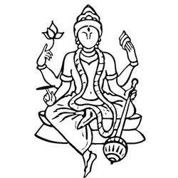 Coloring page: Hindu Mythology (Gods and Goddesses) #109227 - Free Printable Coloring Pages