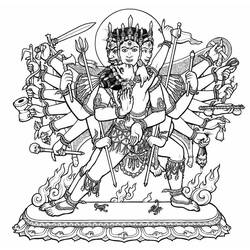 Coloring page: Hindu Mythology (Gods and Goddesses) #109231 - Free Printable Coloring Pages