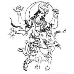 Coloring page: Hindu Mythology (Gods and Goddesses) #109240 - Free Printable Coloring Pages
