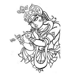 Coloring page: Hindu Mythology (Gods and Goddesses) #109257 - Free Printable Coloring Pages