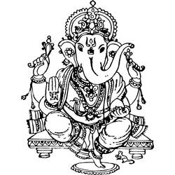 Coloring page: Hindu Mythology (Gods and Goddesses) #109288 - Free Printable Coloring Pages