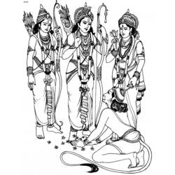 Coloring page: Hindu Mythology (Gods and Goddesses) #109295 - Free Printable Coloring Pages