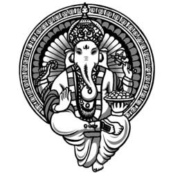 Coloring page: Hindu Mythology (Gods and Goddesses) #109296 - Free Printable Coloring Pages