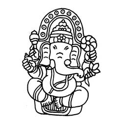 Coloring page: Hindu Mythology (Gods and Goddesses) #109316 - Free Printable Coloring Pages