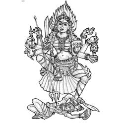 Coloring page: Hindu Mythology (Gods and Goddesses) #109418 - Free Printable Coloring Pages