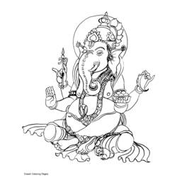 Coloring page: Hindu Mythology (Gods and Goddesses) #109437 - Free Printable Coloring Pages