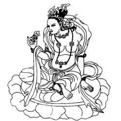 Coloring page: Hindu Mythology: Buddha (Gods and Goddesses) #89513 - Free Printable Coloring Pages
