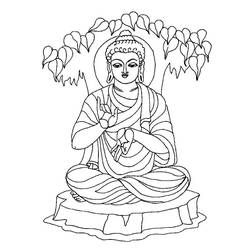 Coloring page: Hindu Mythology: Buddha (Gods and Goddesses) #89518 - Free Printable Coloring Pages