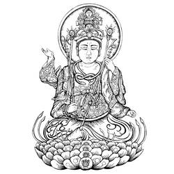 Coloring page: Hindu Mythology: Buddha (Gods and Goddesses) #89558 - Free Printable Coloring Pages