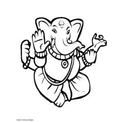 Coloring page: Hindu Mythology: Ganesh (Gods and Goddesses) #96855 - Free Printable Coloring Pages