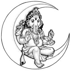 Coloring page: Hindu Mythology: Ganesh (Gods and Goddesses) #96857 - Free Printable Coloring Pages