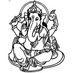 Coloring page: Hindu Mythology: Ganesh (Gods and Goddesses) #96860 - Free Printable Coloring Pages