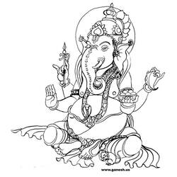 Coloring page: Hindu Mythology: Ganesh (Gods and Goddesses) #96861 - Free Printable Coloring Pages