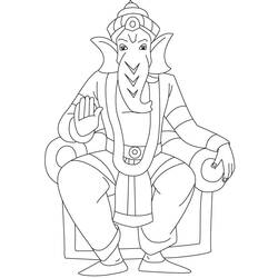 Coloring page: Hindu Mythology: Ganesh (Gods and Goddesses) #96868 - Free Printable Coloring Pages