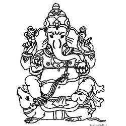 Coloring page: Hindu Mythology: Ganesh (Gods and Goddesses) #96878 - Free Printable Coloring Pages