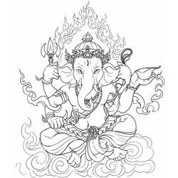 Coloring page: Hindu Mythology: Ganesh (Gods and Goddesses) #96902 - Free Printable Coloring Pages