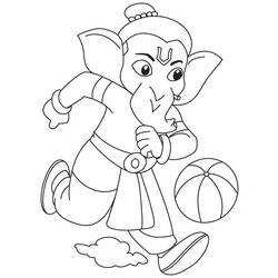 Coloring page: Hindu Mythology: Ganesh (Gods and Goddesses) #96913 - Free Printable Coloring Pages