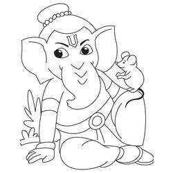 Coloring page: Hindu Mythology: Ganesh (Gods and Goddesses) #96915 - Free Printable Coloring Pages