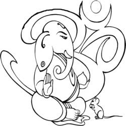 Coloring page: Hindu Mythology: Ganesh (Gods and Goddesses) #96924 - Free Printable Coloring Pages